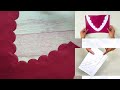 V Shape Cutwork Neck Design Cutting And Stitching Cutwork Neck Design