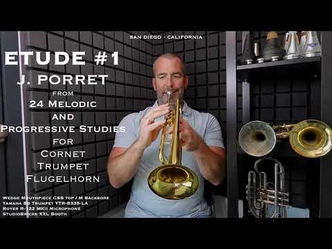PORRET Etude #1 from 24 Melodic & Progressive Etudes for Cornet, Trumpet and Flugelhorn