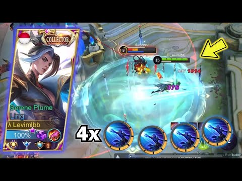 FAST HAND LING 4X COMBO INSANE SPEED ULTIMATE DASH !!! - Mobile Legends