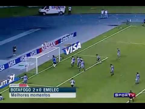Os gols de Botafogo 2 x 0 Emelec pelas oitavas de final da Copa Sul-Americana 2009