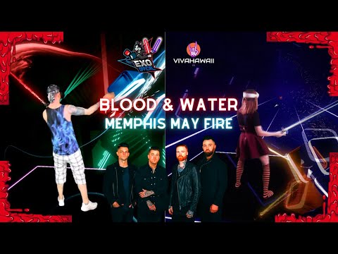Beat Saber Collaboration with ExoVR || Memphis May Fire (Blood and water) expert+