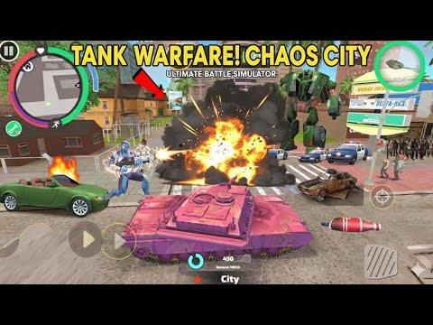 Rope Hero Vice Town – Pink Tank vs Dual Giant Enemy 😱 | Robot + Helicopter Fight (HD)