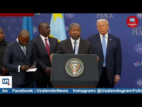 President João Lourenço's remarks during the signing of the Rwanda–Congo peace deal in Washington