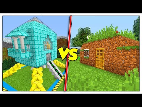 BASE POVERA NOOB CONTRO BASE RICCA PRO! - Minecraft ITA