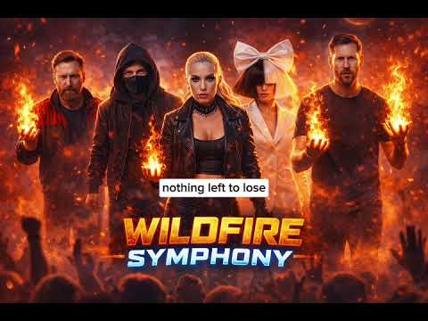 David Guetta, Alan Walker, Lady Gaga, Sia & Calvin Harris - Wildfire Symphony (2026 AI LYRIC VIDEO)