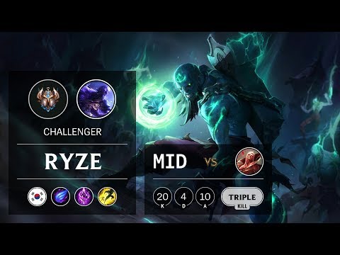 Ryze Mid vs Vladimir - KR Challenger Patch 9.9