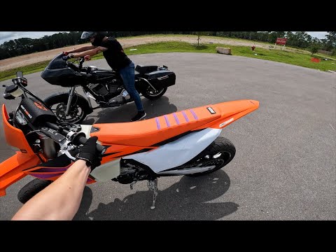 First Ride on my 2024 KTM Supermoto! + His Harley Broke...