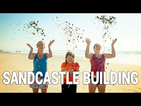 NO TOOLS SANDCASTLE BUILDING CHALLENGE CONTEST!!! | The Reese Sisters