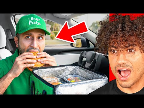 DELIVERY GUY EATS CUSTOMERS FOOD!