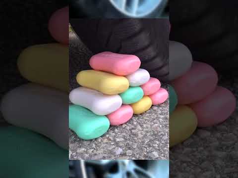 Crushing Crunchy & Soft Things by Car! #shorts #crushing #asmr #crunchy