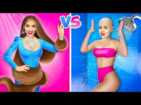 Crazy Girly Problems with Long VS Short Hair! Beauty Hacks and Fails with Nails by RATATA COOL