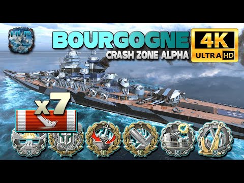 Battleship Bourgogne: 7 ships destroyed - World of Warships