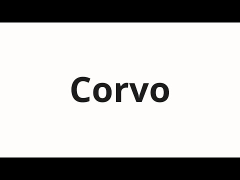 How to pronounce Corvo