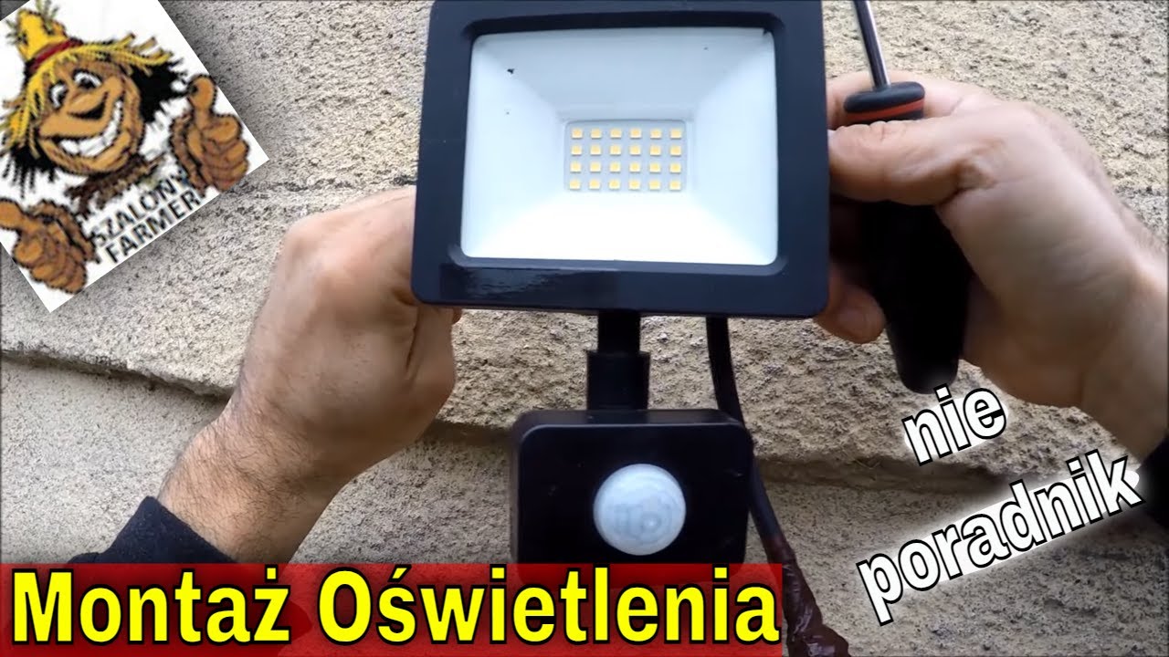 Zabezpieczam Farmę! Montaż oświetlenia Led z czujnikiem ruchu i nierówna Walka z Włącznikiem Swiatła