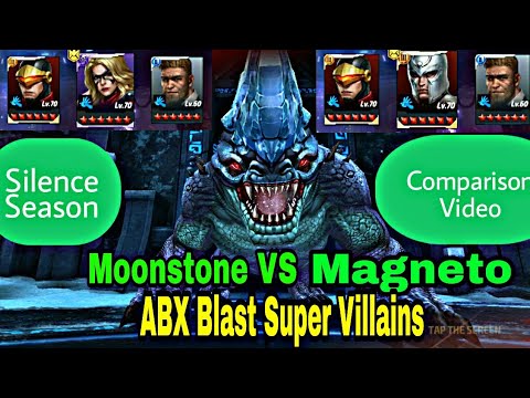Abx Blast Super Villain Silence Season| Moonstone VS Magneto Comparison - Marvel Future Fight