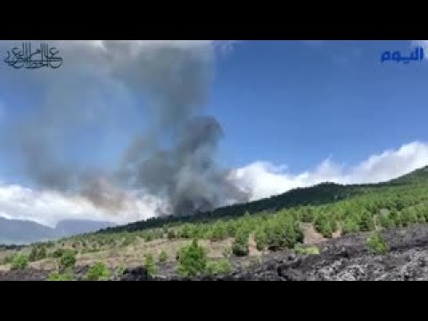 شاهد بالفيديو.. إجلاء ألفي شخص بسبب ثوران بركان «لا بالما» الإسبانية