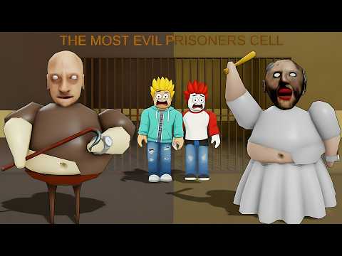 Granny And Grandpa LOCKED Us in Prison 🔒🔒| Roblox Barry Granny Grandpa Prison Run Obby