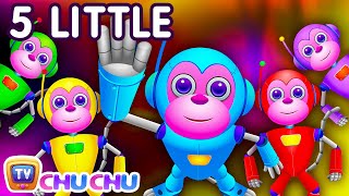 Five Little Monkeys Jumping On The Bed | Part 2 - The Robot Monkeys | ChuChu TV Kids Songs