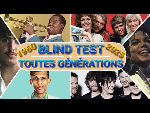 BLIND TEST - MUSIQUES DES ANNÉES 1960 À 2025 (Toutes générations)