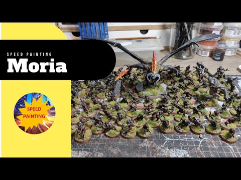Speed Painting 120 Moria Goblins + Cave Troll
