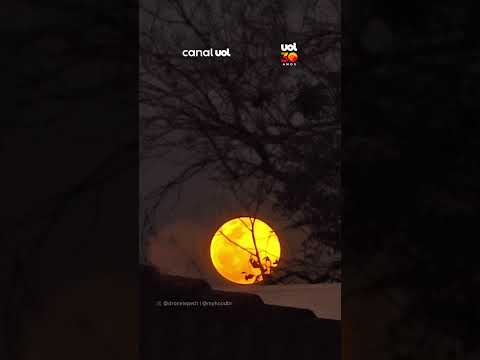 Espetáculo no céu! Pôr do sol e Lua “gigante” impressionam em São Carlos (SP)