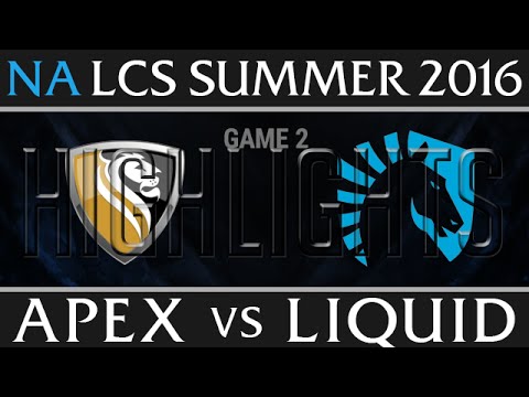 Apex vs Liquid Game 2 Highlights, NA LCS W9D2 Summer 2016 Season 6, APX vs TL G2