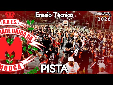 Mocidade Unida da Mooca 2026 - Bateria Chapa Quente na PISTA #BotaOFone #PioneiroNoVídeoDosBreques