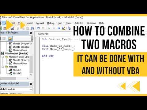 How To Join 2 Macros Together With And Without VBA Code