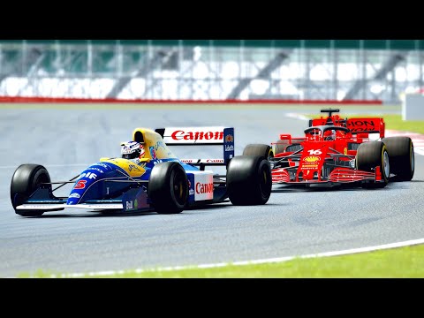 Ferrari F1 2021 vs Williams F1 1991 at Silverstone GP