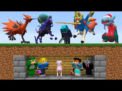 Minecraft Pixelmon Manhunt mas EU sou o CAÇADOR (5 Speedrunners VS 1 Caçador)