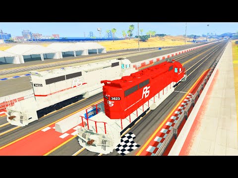 Train DRAG Racing - BeamNG Drive