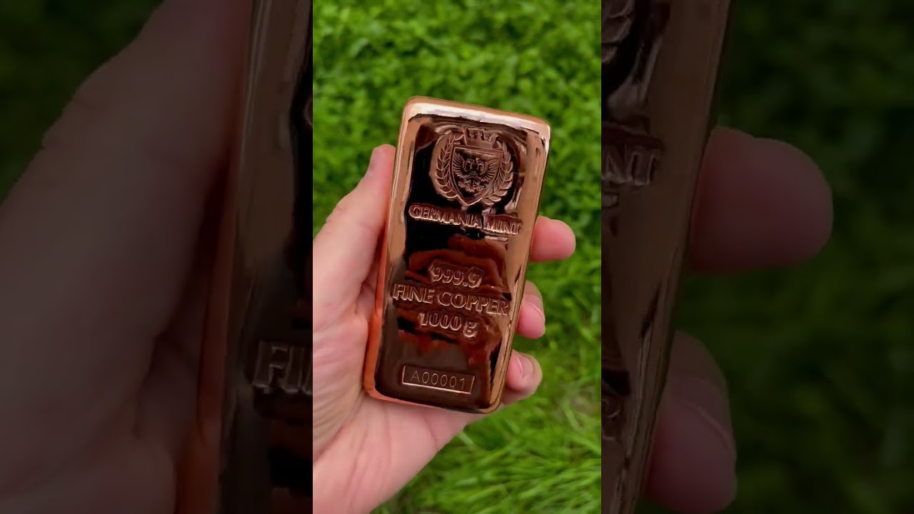 COPPER CAST BARS 1 KG (1000g) Germania Mint
