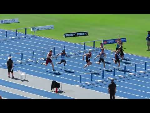 110m Hurdles U18 Men Final, Australian Junior Championships, QSAC 16 April 2023