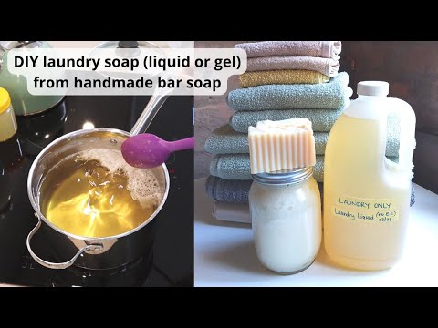 DIY Laundry Soap Liquid/Gel (depending on climate) from Homemade Laundry Bar Soap