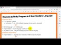 Reasons to write program in C Language