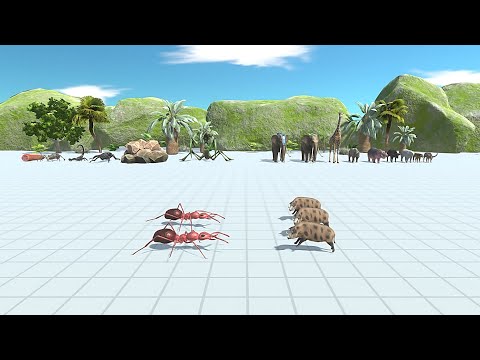 2 VS 3 GIANT INVERTEBRATES VS MODERN MAMMALS - Animal Revolt Battle Simulator