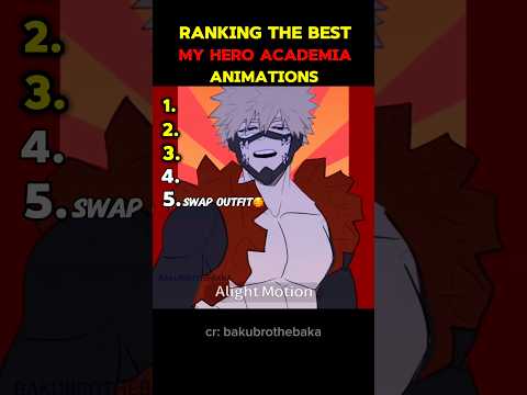 Ranking The Best My Hero Academia #mha #bakugo #deku #izuku #anime #toga #bokunoheroacademia #fypシ