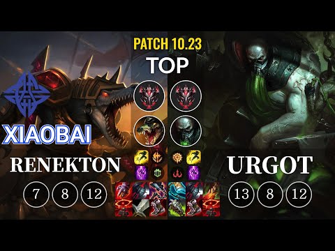 ES Xiaobai Renekton vs Urgot Top - KR Patch 10.23