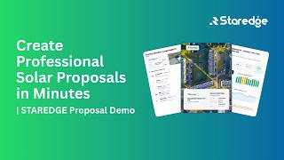 Create Professional Solar Proposals in Minutes | STAREDGE Proposal Demo