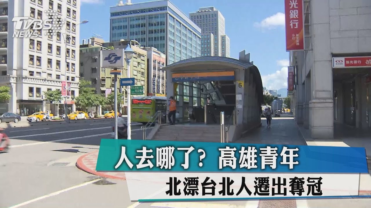 人去哪了？　高雄青年北漂台北人遷出奪冠