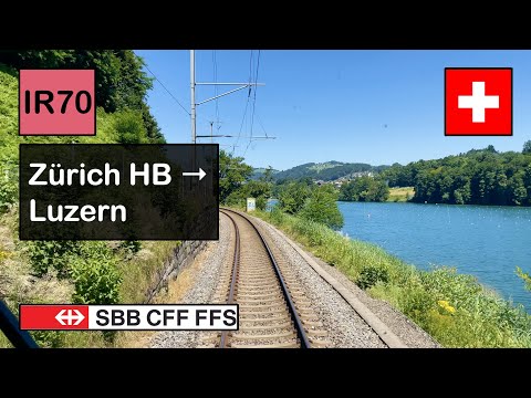 [4K] Rear Cab Ride: SBB CFF FFS | IR70: Zürich HB → Luzern | Stadler KISS (RABe 511)