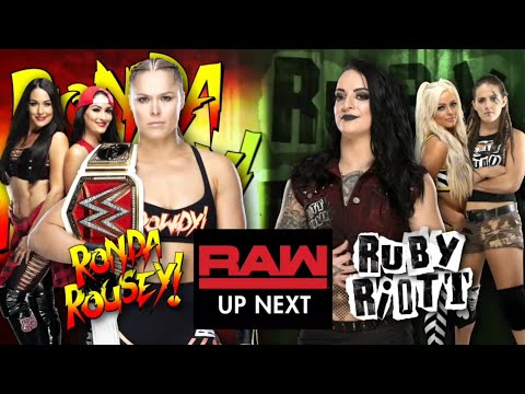 Lucha Completa: Ronda Rousey Vs Ruby Riott - WWE Raw 01/10/2018 (En Español)