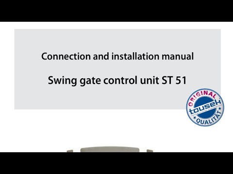 ST 1  Control Unit For Swing Gate Opener | Connection and Installation Manual