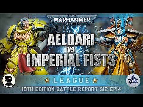 10th Edition Imperial Fists Space Marines vs Aeldari Craftworlds Warhammer 40K Battle Report 2000pts
