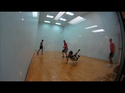 Racquetball Clips 4 - Open Doubles...getting schooled by a 14 year old!