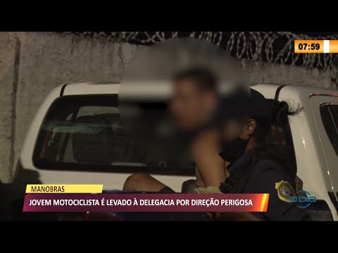 Jovem é conduzido a Delegacia por praticar manobras arriscadas em motocicleta em Teresina 18 05 202