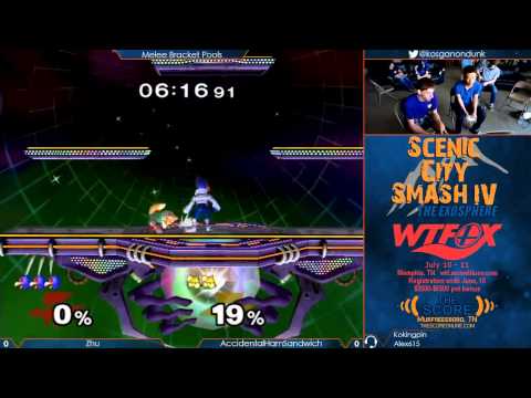 SCS4 - Accidental Ham Sandwich (Fox) vs Zhu (Falco) - Melee pools