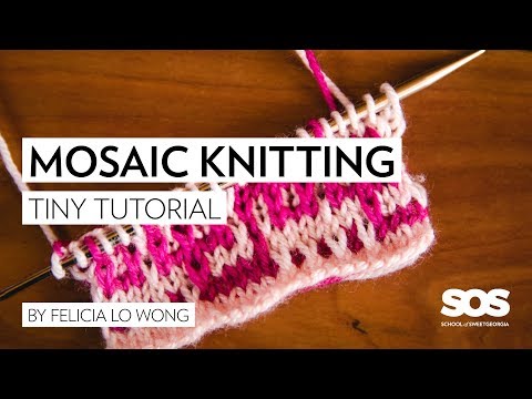 Mosaic Knitting // School of SweetGeorgia // Tiny Tutorial
