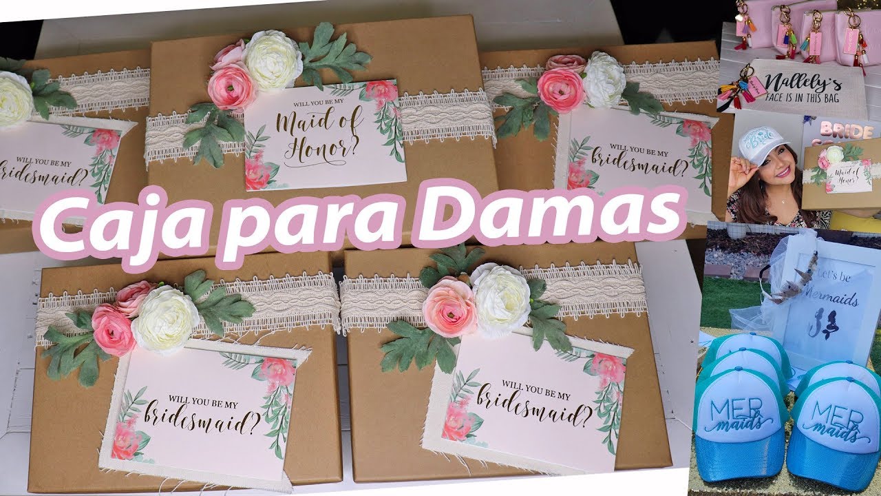 KIT DIY ¿Quieres ser mi DAMA Caja Regalo Damas - SERIE BODA #3 | GLADYS