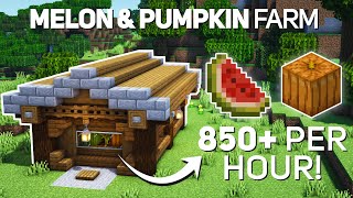 Minecraft: Aesthetic Auto Melon & Pumpkin Farm Tutorial (1.17 how to build)
